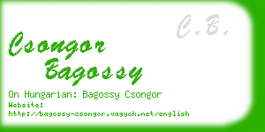 csongor bagossy business card